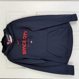 Women's Nike Navy Hoodie with Bright Orange SPACE CITY Graphic